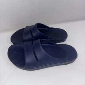 OOFOS Unisex Blue Recovery Comfort Slides Sandals M8/W10